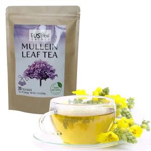 Fusion Select Mullein Leaf Tea Bags - Verbascum Herbal Infusion for Daily Wellness, Relaxation, Calmness